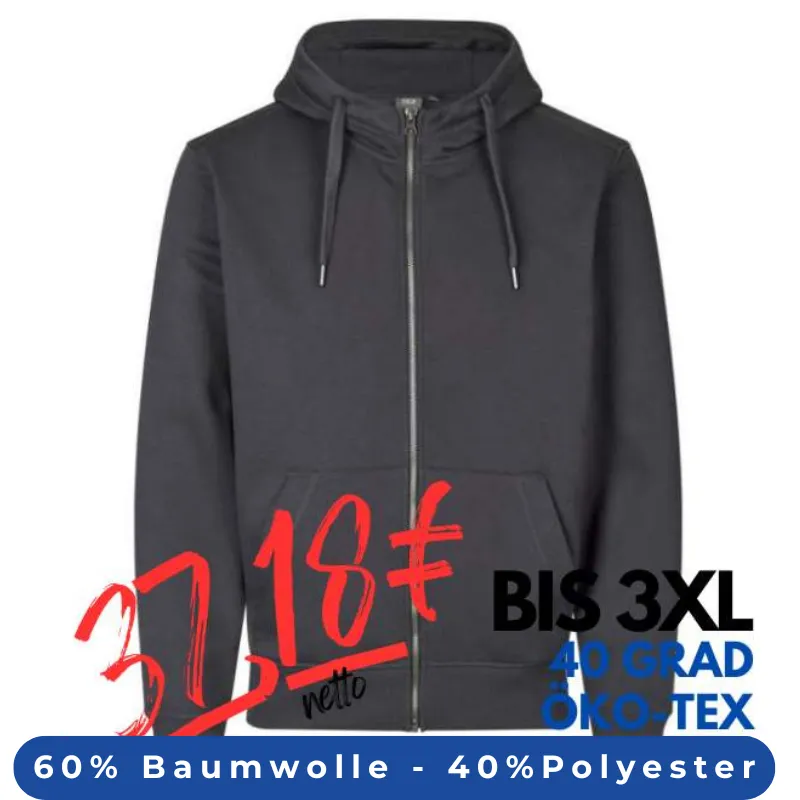 ARBEITS-HOODIE / ARBEITSPULLOVER HERREN | CORE 638 von ID / Farbe: koks / 60% BAUMWOLLE 40% POLYESTER | MEIN-KASACK.de - KASACK - KASACKS