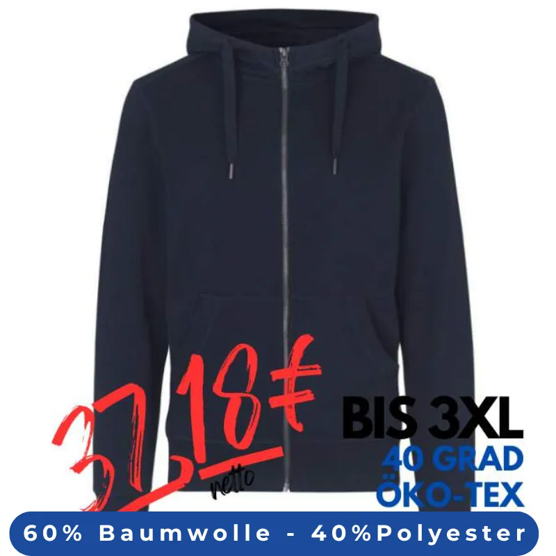 ARBEITS-HOODIE / ARBEITSPULLOVER HERREN | CORE 638 von ID / Farbe: navy / 60% BAUMWOLLE 40% POLYESTER | MEIN-KASACK.de - KASACK - KASACKS