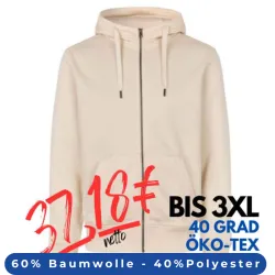 ARBEITS-HOODIE / ARBEITSPULLOVER HERREN | CORE 638 von ID / Farbe: off-white / 60% BAUMWOLLE 40% POLYESTER