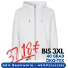 ARBEITS-HOODIE / ARBEITSPULLOVER HERREN | CORE 638 von ID / Farbe: weiß / 60% BAUMWOLLE 40% POLYESTER