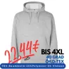 ARBEITS-HOODIE / ARBEITSPULLOVER UNISEX - DAMEN - HERREN | CORE 660 von ID / Farbe: grau meliert / 70% BW 25% PES 5% VIS