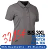 ARBEITS-POLO-SHIRT DAMEN | Business Stretch 535 von ID / Farbe: grau / 95% BAUMWOLLE 5% ELASTANE