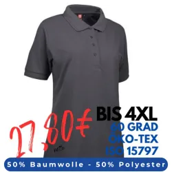 ARBEITS-POLO-SHIRT DAMEN | PRO Wear 321 von ID / Farbe: koks / 50% BAUMWOLLE 50% POLYESTER