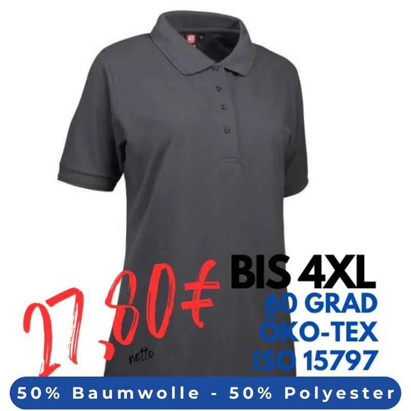 ARBEITS-POLO-SHIRT DAMEN | PRO Wear 321 von ID / Farbe: koks / 50% BAUMWOLLE 50% POLYESTER | MEIN-KASACK.de - KASACK - KASACKS