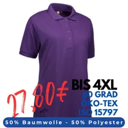 ARBEITS-POLO-SHIRT DAMEN | PRO Wear 321 von ID / Farbe: lila / 50% BAUMWOLLE 50% POLYESTER