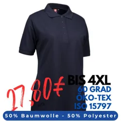 PRO Wear Damen Poloshirt 321 von ID / Farbe: navy / 50% BAUMWOLLE 50% POLYESTER