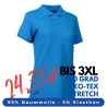 ARBEITS-POLO-SHIRT DAMEN | STRETCH 527 von ID / Farbe: türkis / 95% BAUMWOLLE 5% ELASTHAN