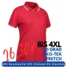 ARBEITS-POLO-SHIRT DAMEN | Stretch Kontrast 523 von ID / Farbe: rot / 85% BAUMWOLLE 10% VISKOSE 5% ELASTHAN