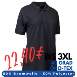 ARBEITS-POLO-SHIRT DAMEN| 521 von ID / Farbe: navy / 50% BAUMWOLLE 50% POLYESTER