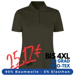 ARBEITS-POLO-SHIRT DAMEN| 587 von ID / Farbe: oliv / 95% BAUMWOLLE 5% ELASTHAN