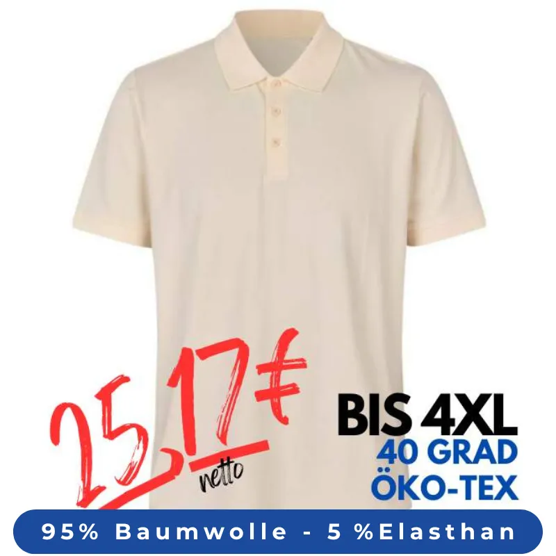 ARBEITS-POLO-SHIRT HERREN | 586 von ID / Farbe: off-white | MEIN-KASACK.de - KASACK - KASACKS