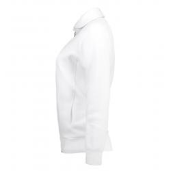 Damen Sweatshirtjacke 624 von ID / Farbe: weiß / 60% BAUMWOLLE 40% POLYESTER - | MEIN-KASACK.de | kasack | kasacks | kas