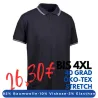 ARBEITS-POLO-SHIRT HERREN | Stretch Kontrast 522 von ID / Farbe: navy / 85% BAUMWOLLE 10% VISKOSE 5% ELASTHAN