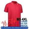 ARBEITS-POLO-SHIRT HERREN | Stretch Kontrast 522 von ID / Farbe: rot / 85% BAUMWOLLE 10% VISKOSE 5% ELASTHAN