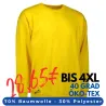 ARBEITS-SWEATSHIRT / ARBEITSPULLOVER HERREN | Classic 600 von ID / Farbe: gelb / 70% BAUMWOLLE 30% POLYESTER