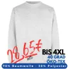ARBEITS-SWEATSHIRT / ARBEITSPULLOVER HERREN | Classic 600 von ID / Farbe: hellgrau meliert / 70% BAUMWOLLE 30% POLYESTER