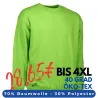 ARBEITS-SWEATSHIRT / ARBEITSPULLOVER HERREN | Classic 600 von ID / Farbe: lime  / 70% BAUMWOLLE 30% POLYESTER