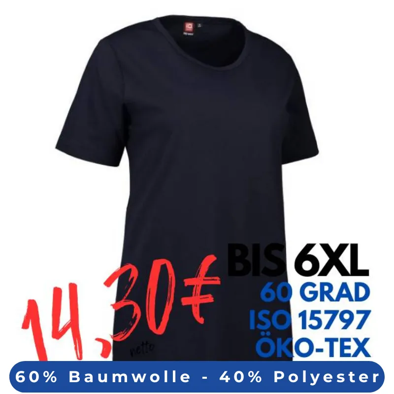ARBEITS-T-SHIRT DAMEN | PRO Wear 312 von ID / Farbe: navy / 60% BAUMWOLLE 40% POLYESTER | MEIN-KASACK.de - KASACK - KASACKS