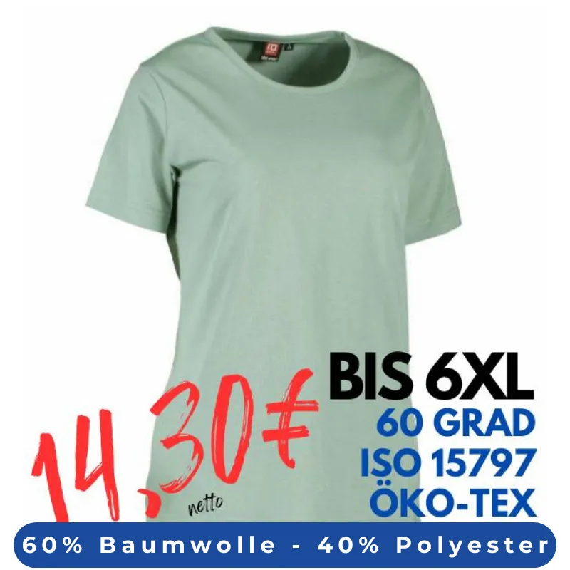 ARBEITS-T-SHIRT DAMEN | PRO Wear 312 von ID / Farbe: stovet gron / 60% BAUMWOLLE 40% POLYESTER | MEIN-KASACK.de - KASACK - KASACKS