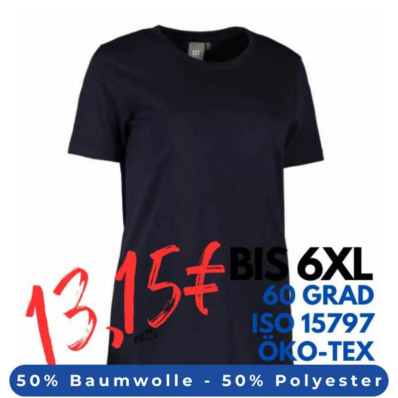 ARBEITS-T-SHIRT DAMEN | PRO Wear 317 von ID / Farbe: navy / 50% BAUMWOLLE 50% POLYESTER | MEIN-KASACK.de - KASACK - KASACKS