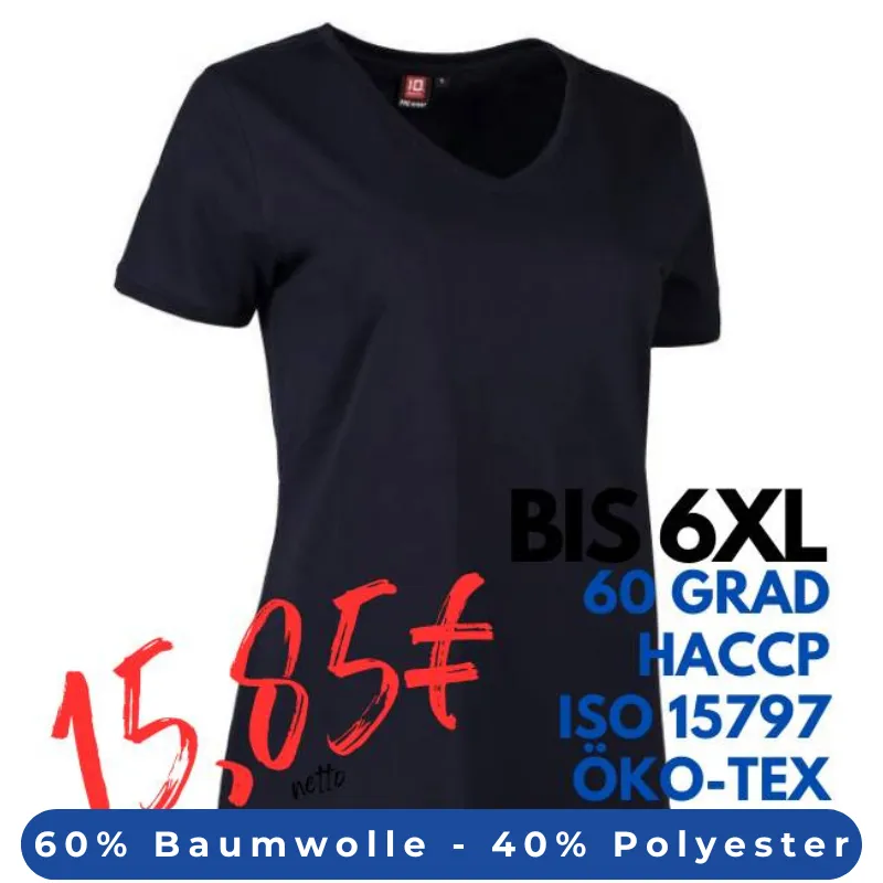 ARBEITS-T-SHIRT DAMEN | PRO Wear CARE 373 von ID / Farbe: navy / 60% BAUMWOLLE 40% POLYESTER | MEIN-KASACK.de - KASACK - KASACKS
