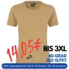 ARBEITS-T-SHIRT DAMEN | Stretch Komfort 595 von ID / Farbe: sand / 75% Baumwolle 20% Viskose 5% Elasthan