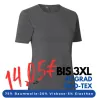 ARBEITS-T-SHIRT DAMEN | Stretch Komfort 595 von ID / Farbe: Silber grau / 75% Baumwolle 20% Viskose 5% Elasthan