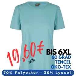ARBEITS-T-SHIRT DAMEN | TENCEL 529 von ID / Farbe: altaqua / 70% Polyester (recycled) 30% Lyocell