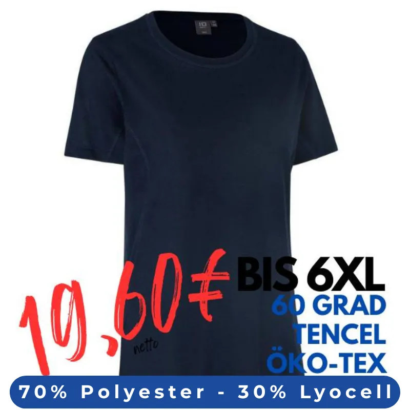 ARBEITS-T-SHIRT DAMEN | TENCEL 529 von ID / Farbe: Navy / 70% Polyester (recycled) 30% Lyocell | MEIN-KASACK.de - KASACK - KASACKS
