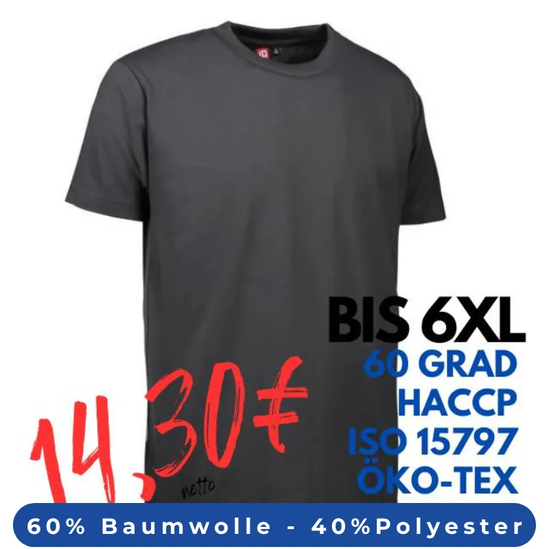 ARBEITS-T-SHIRT HERREN | PRO Wear 300 von ID / Farbe: koks / 60% BAUMWOLLE 40% POLYESTER | MEIN-KASACK.de - KASACK - KASACKS