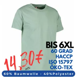 ARBEITS-T-SHIRT HERREN | PRO Wear 300 von ID / Farbe: stovet gron / 60% BAUMWOLLE 40% POLYESTER