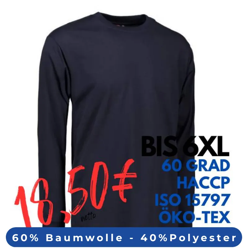 ARBEITS-T-SHIRT HERREN | PRO Wear 311 von ID / Farbe: navy / 60% BAUMWOLLE 40% POLYESTER | MEIN-KASACK.de - KASACK - KASACKS