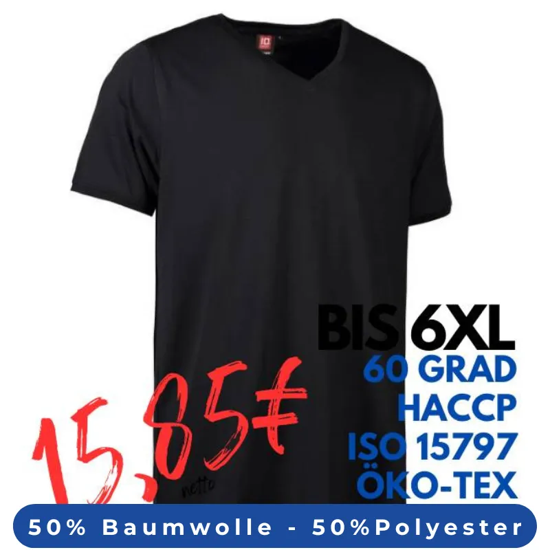 ARBEITS-T-SHIRT HERREN | PRO Wear CARE 372 von ID / Farbe: schwarz / 60% BAUMWOLLE 40% POLYESTER | MEIN-KASACK.de - KASACK - KASACKS