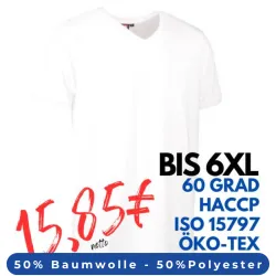 ARBEITS-T-SHIRT HERREN | PRO Wear CARE 372 von ID / Farbe: weiß / 60% BAUMWOLLE 40% POLYESTER