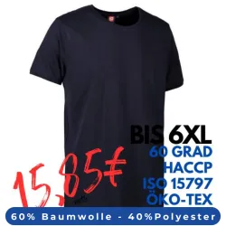 ARBEITS-T-SHIRT HERREN | PRO Wear CARE O-Neck 370 von ID / Farbe: navy / 60% BAUMWOLLE 40% POLYESTER