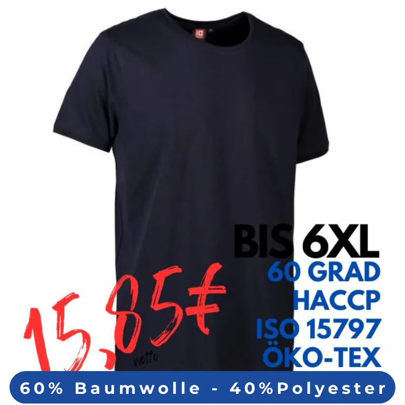 ARBEITS-T-SHIRT HERREN | PRO Wear CARE O-Neck 370 von ID / Farbe: navy / 60% BAUMWOLLE 40% POLYESTER | MEIN-KASACK.de - KASACK - KASACKS