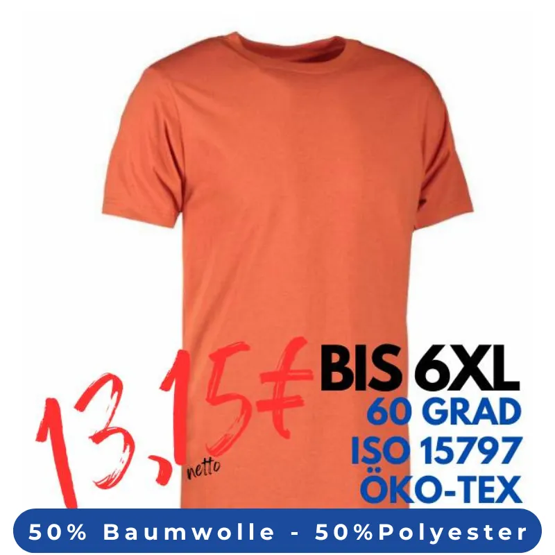 ARBEITS-T-SHIRT HERREN | PRO Wear light 310 von ID / Farbe: coral / 50% BAUMWOLLE 50% POLYESTER | MEIN-KASACK.de - KASACK - KASACKS