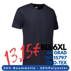 ARBEITS-T-SHIRT HERREN | PRO Wear light 310 von ID / Farbe: navy / 50% BAUMWOLLE 50% POLYESTER
