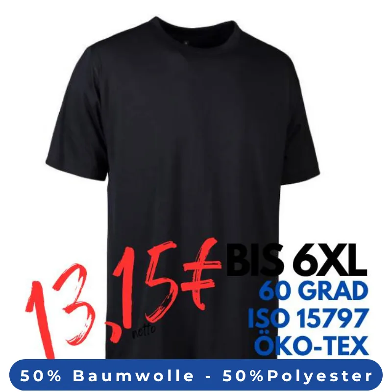 ARBEITS-T-SHIRT HERREN | PRO Wear light 310 von ID / Farbe: schwarz / 50% BAUMWOLLE 50% POLYESTER | MEIN-KASACK.de - KASACK - KASACKS