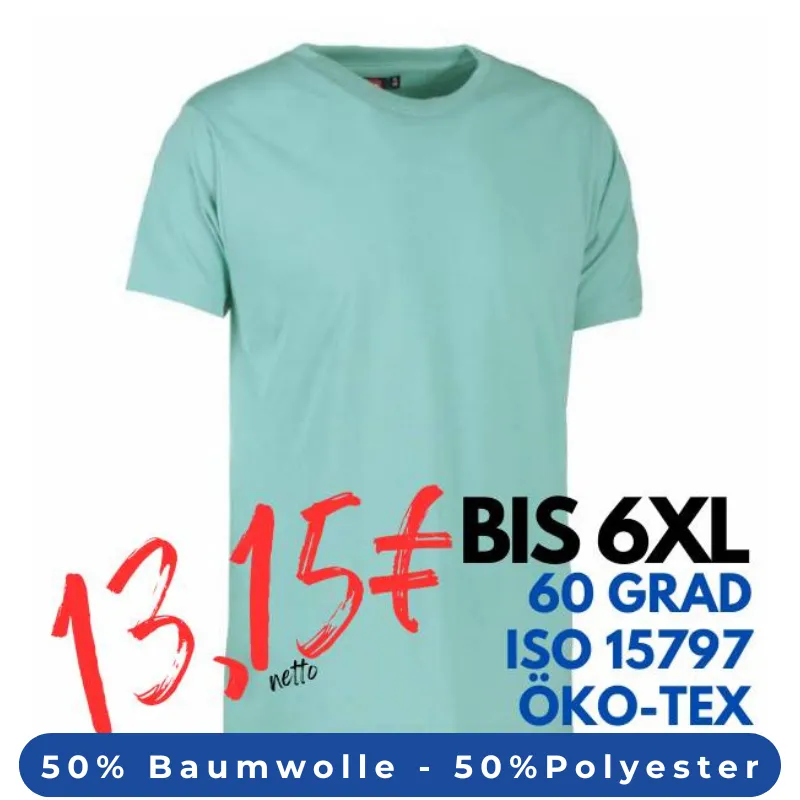 ARBEITS-T-SHIRT HERREN | PRO Wear light 310 von ID / Farbe: stovet aqua / 50% BAUMWOLLE 50% POLYESTER | MEIN-KASACK.de - KASACK - KASACKS