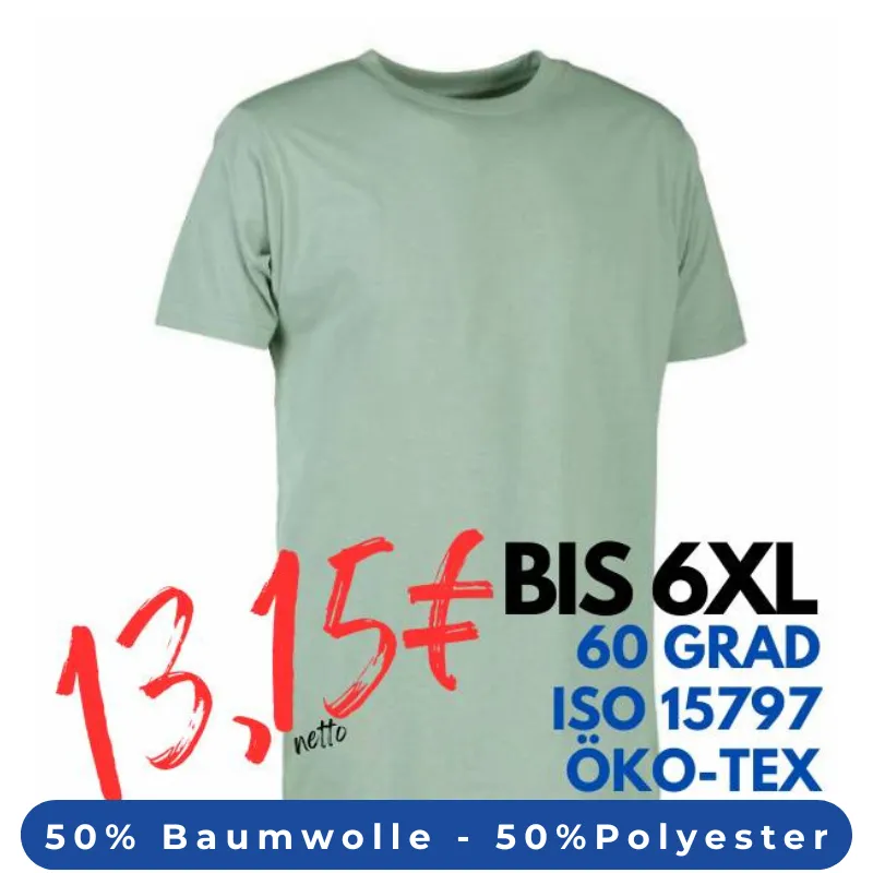 ARBEITS-T-SHIRT HERREN | PRO Wear light 310 von ID / Farbe: stovet gron / 50% BAUMWOLLE 50% POLYESTER | MEIN-KASACK.de - KASACK - KASACKS