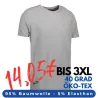 ARBEITS-T-SHIRT HERREN | Stretch Komfort 594 von ID / Farbe: hellgrau / 95% BAUMWOLLE 5% ELASTHAN