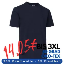 ARBEITS-T-SHIRT HERREN | Stretch Komfort 594 von ID / Farbe: Navy / 95% BAUMWOLLE 5% ELASTHAN