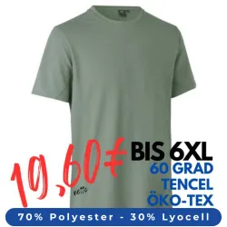 ARBEITS-T-SHIRT HERREN | TENCEL 528 von ID / Farbe: Alt-grün / 70% Polyester (recycled) 30% Lyocell