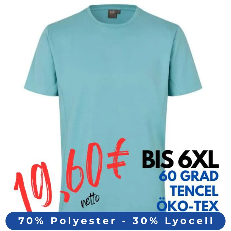 ARBEITS-T-SHIRT HERREN | TENCEL 528 von ID / Farbe: altaqua / 70% Polyester (recycled) 30% Lyocell | MEIN-KASACK.de - KASACK - KASACKS