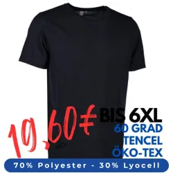 ARBEITS-T-SHIRT HERREN | TENCEL 528 von ID / Farbe: Navy / 70% Polyester (recycled) 30% Lyocell