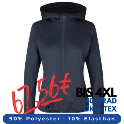 ARBEITSJACKE / FLEECEJACKE DAMEN | Cardigan Stretch Komfort 841 von ID / Farbe: navy / 90% POLYESTER 10% ELASTHAN