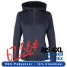 ARBEITSJACKE / FLEECEJACKE DAMEN | Cardigan Stretch Komfort 841 von ID / Farbe: navy / 90% POLYESTER 10% ELASTHAN