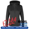 ARBEITSJACKE / FLEECEJACKE DAMEN | Cardigan Stretch Komfort 841 von ID / Farbe: schwarz / 90% POLYESTER 10% ELASTHAN