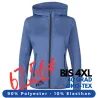 ARBEITSJACKE / FLEECEJACKE DAMEN | Cardigan Stretch Komfort 841 von ID / Farbe: stormy blue / 90% POLYESTER 10% ELASTHAN